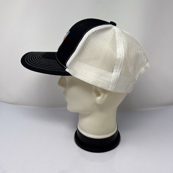 Mellow Vibes‎ Ball Cap Black  White Mesh Trucker Strap Back Port Authority - Picture 3 of 7